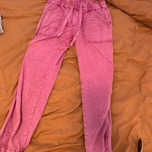 Pink Anthropologie Jogger Pants